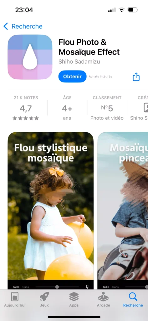 14. Flou Photo Mosaïque Effect