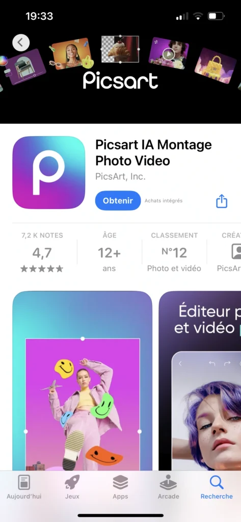 7 Picsart IA Montage Photo Vidéo