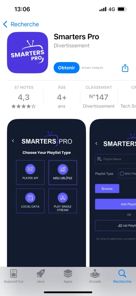 Mon experience avec smarters pro sur iPhone