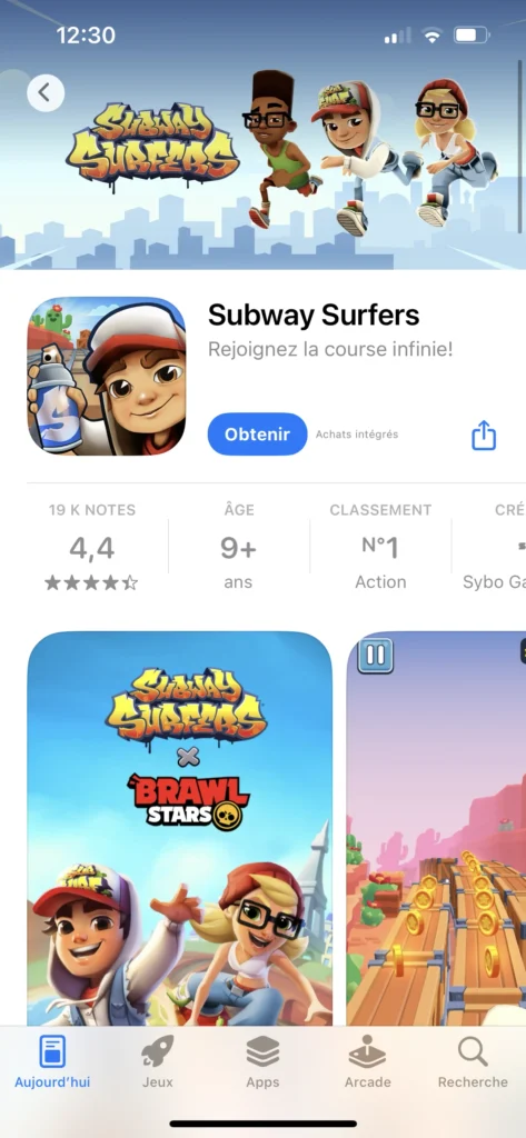 Subway Surfers pour iphone ios et ipad