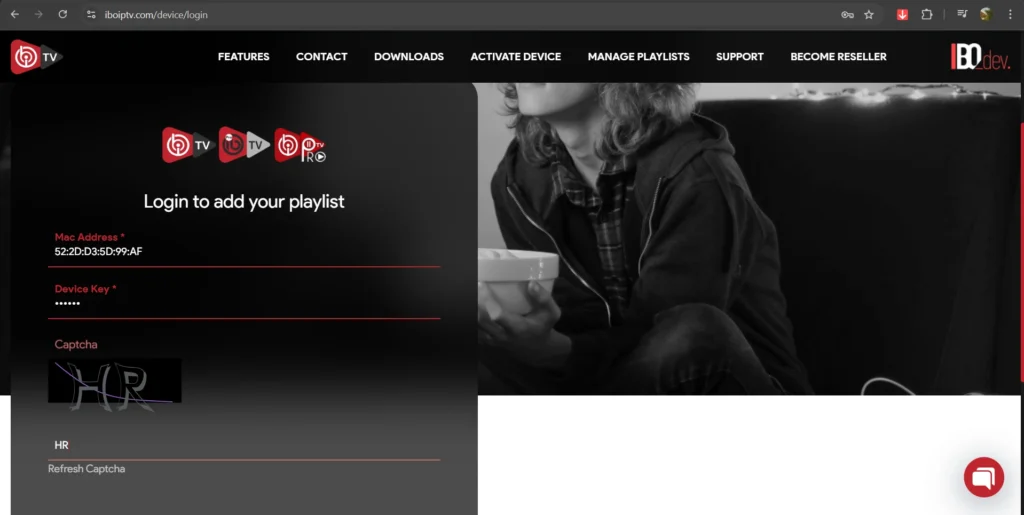 IBO Player: entrer les informations de votre application IPTV pour Windows