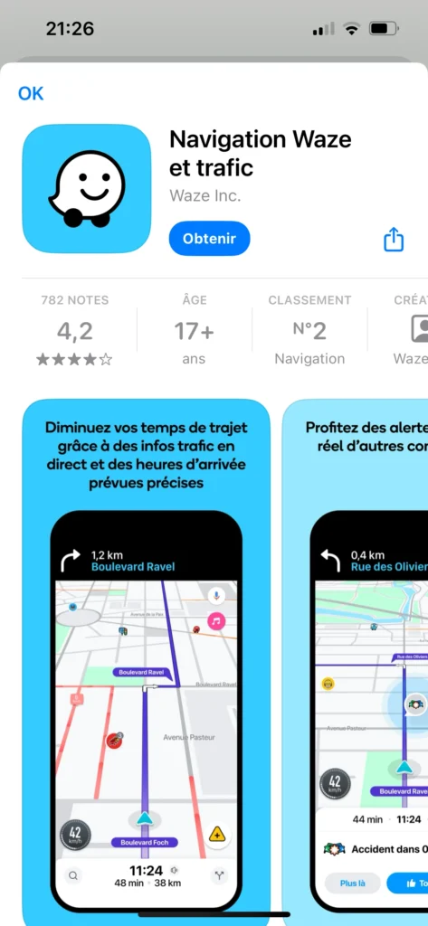 Navigation waze et trafic 