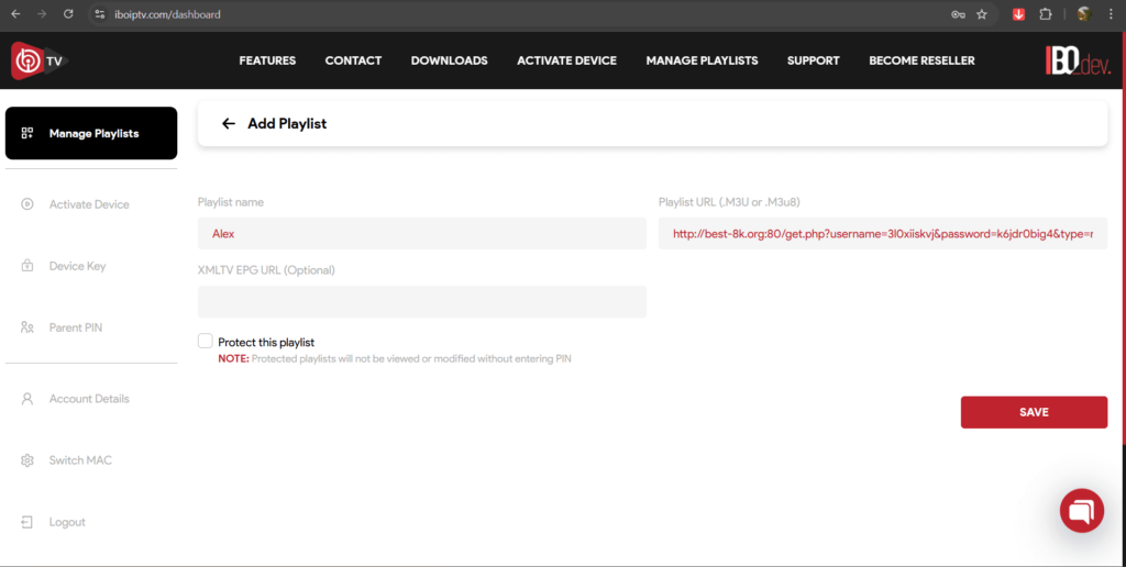 IBO Player : Saisir les informations d'abonnement IPTV